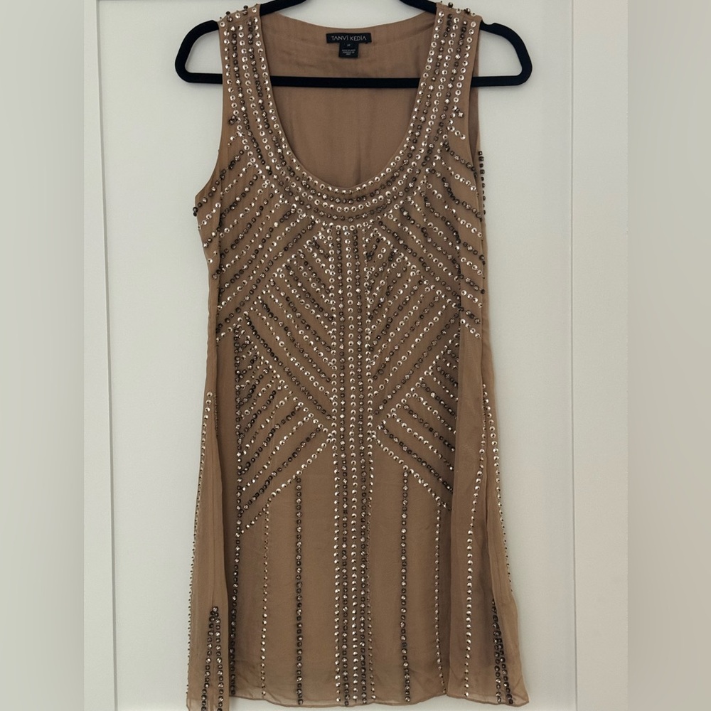 Tanvi Kedia Anthropologie sequin jeweled mini dress